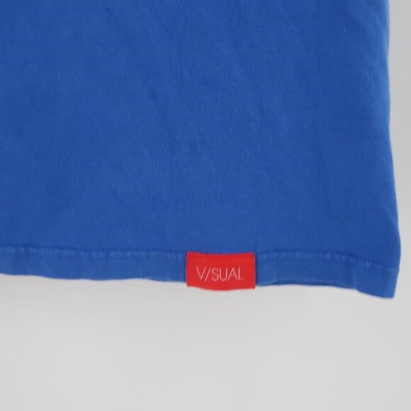 Visual Men's Small Blue Baseball Stadium T-Shirt - Picture 4 of 7